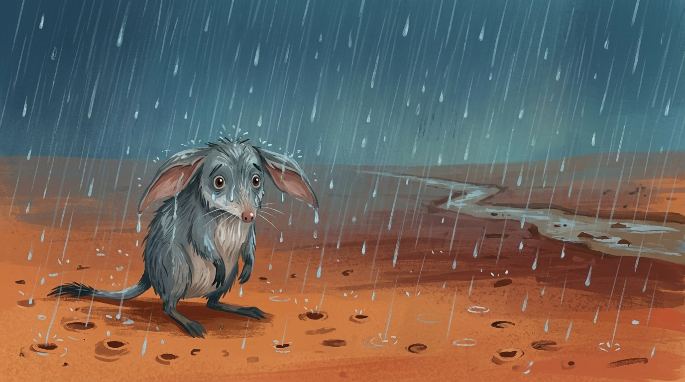 The rain begins